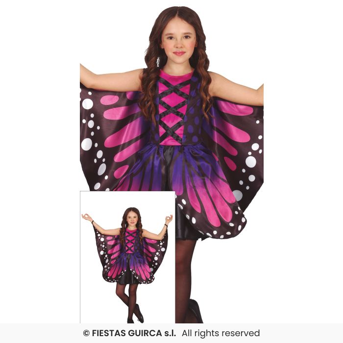 Purple Butterfly Costume Girls Zoo Animal Fancy Dress Outfit Deluxe Kids Age 3-12