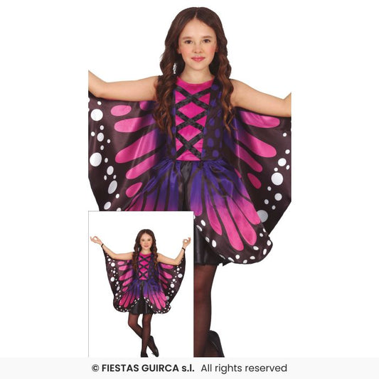 Purple Butterfly Costume Girls Zoo Animal Fancy Dress Outfit Deluxe Kids Age 3-12