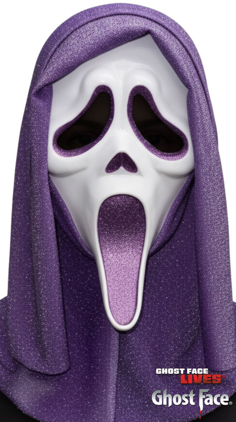 Ghost Face® Glitter Mask Fun World Scream Fancy Dress Mask Adults Fancy Dress