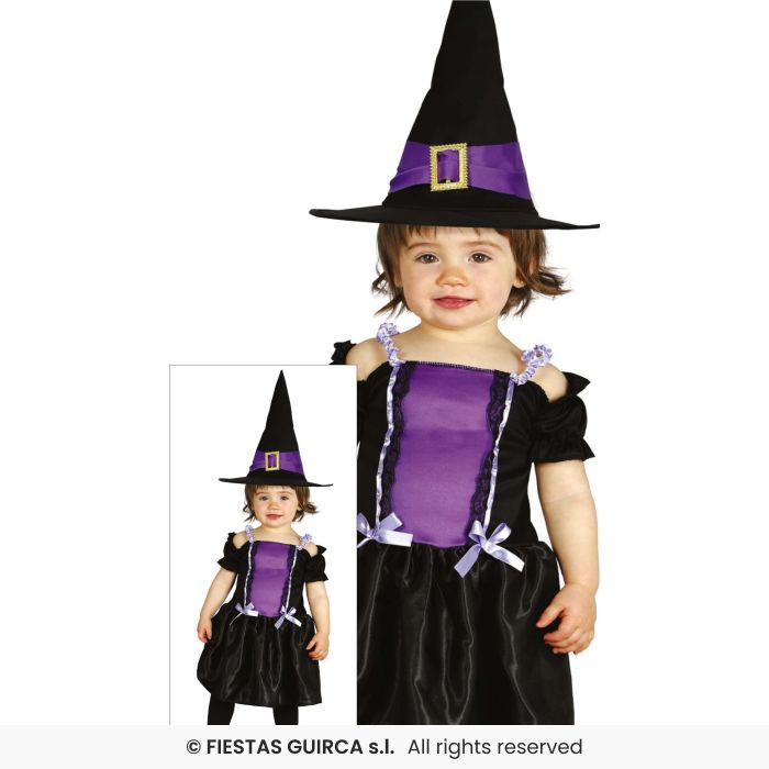 Purple Witch Costume Toddlers Halloween Witches Fancy Dress Outfit Age 1-2