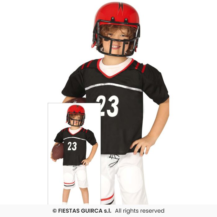 Quaterback Costume American Sports Kids Footballer Fancy Dress Outfit Age 3-12