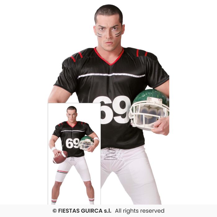 Quarterback Adults American Football Fancy Dress Costume Sports Outfit M-XL