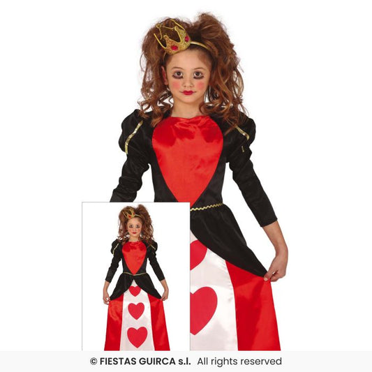 Girls Queen Of Hearts Kids Childrens Fairytale Book Day Fancy Dress Costume Age 3-12