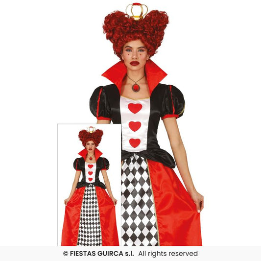 Queen Of Hearts Deluxe Ladies Fairytale Book Day Fancy Dress Costume UK 8-16