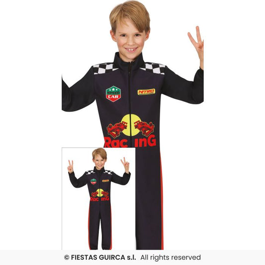 Race Driver Costume Racing Car Fancy Dress Outfit Boys Girls Occupations Age 3-12