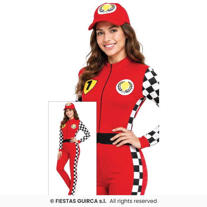 Racing Driver Costume Ladies Fancy Dress Outfit Car Driver Occuptions UK 8-16