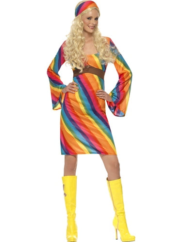 Rainbow Hippie Ladies Costume