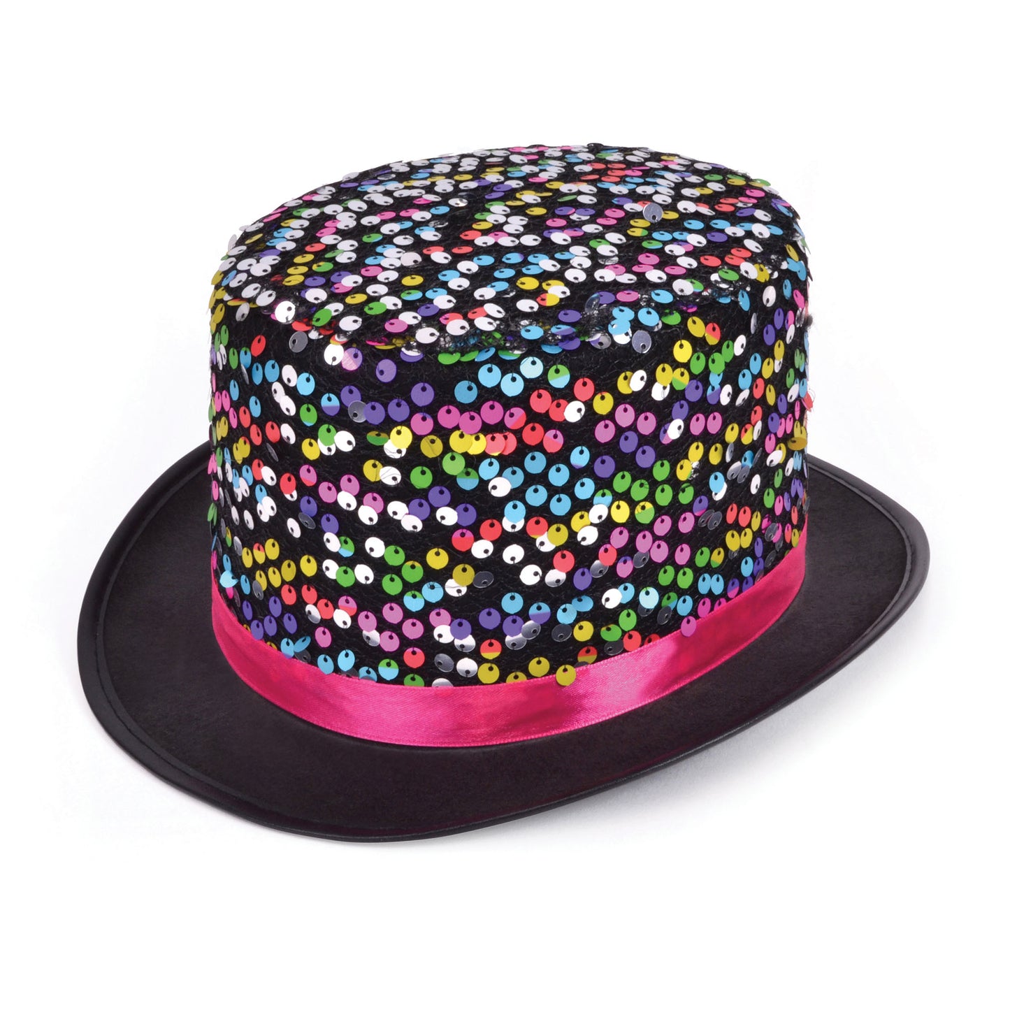 Top Hat Black Multi Sequin