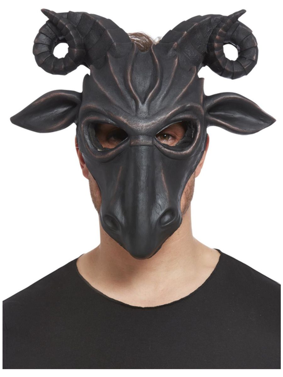 Deluxe Satanic Ram Mask, Foam Latex
