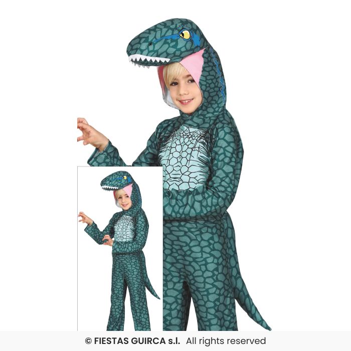 Raptor Dinosaur Costume Book Day Animal Fancy Dress Outfit Boys Girls Age 3-12