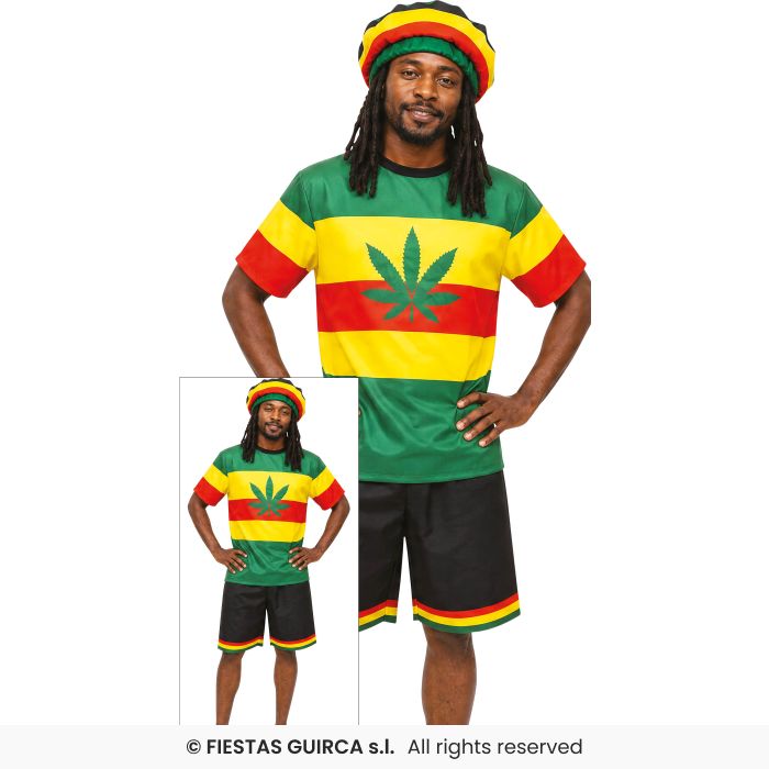 Rasta Man Jamacian Fancy Dress Costume Adults Fancy Dress National Dress Outfit