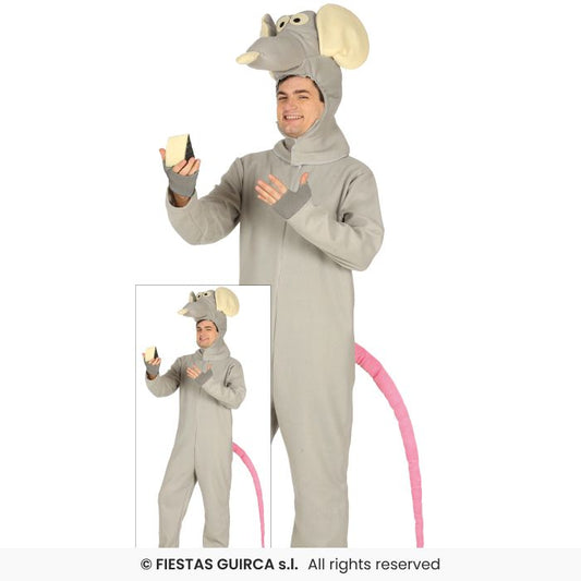Deluxe Rat Mascot Costume Adults Mens Fancy Dress Outfit M-L