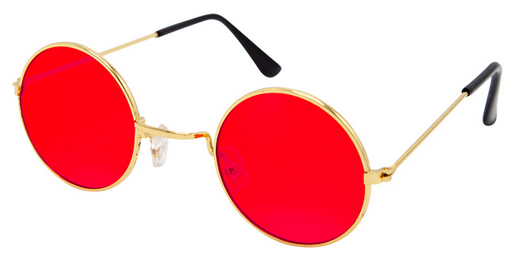 Hippie Specs Hippy Glasses Adults 60s 70s Fancy Dress Party Prop Circle Sunglasses