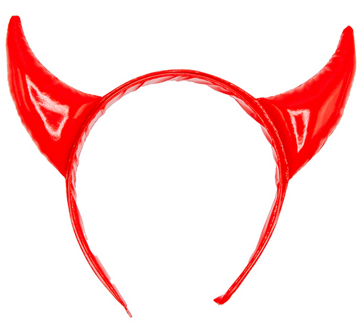 Quality PVC Devil Horns Halloween Devils Fancy Dress Costume Accessory Red Black