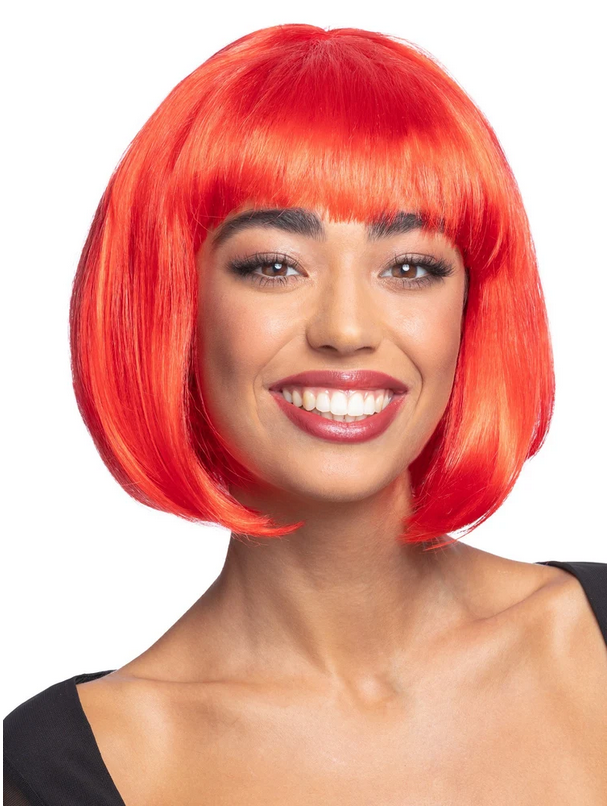 Bob Cut Ladies Short Sexy Fringed Bob Wig Coloured Adults Fancy Dress