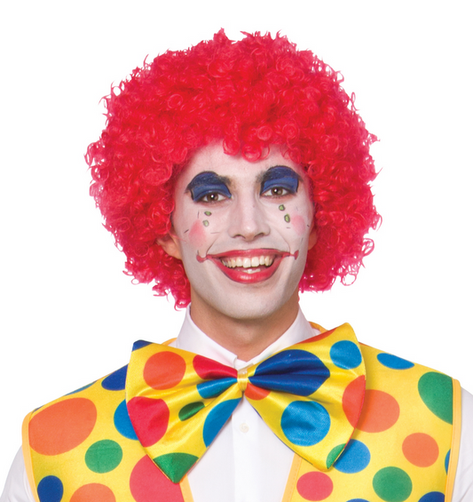 Funky Red Afro Wig Mens Ladies Clowns Fancy Dress Accessory