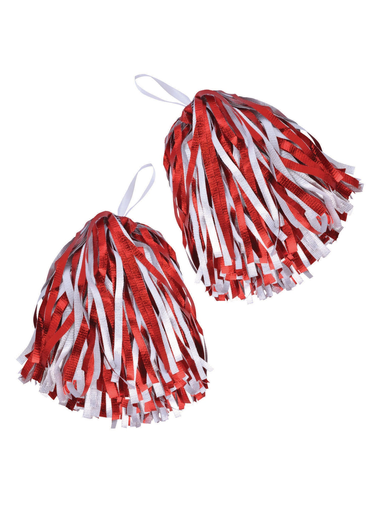 x 2 Pom Poms Cheerleader Dancing Deluxe Cheerleading Fancy Dress Accessory Kids Adults