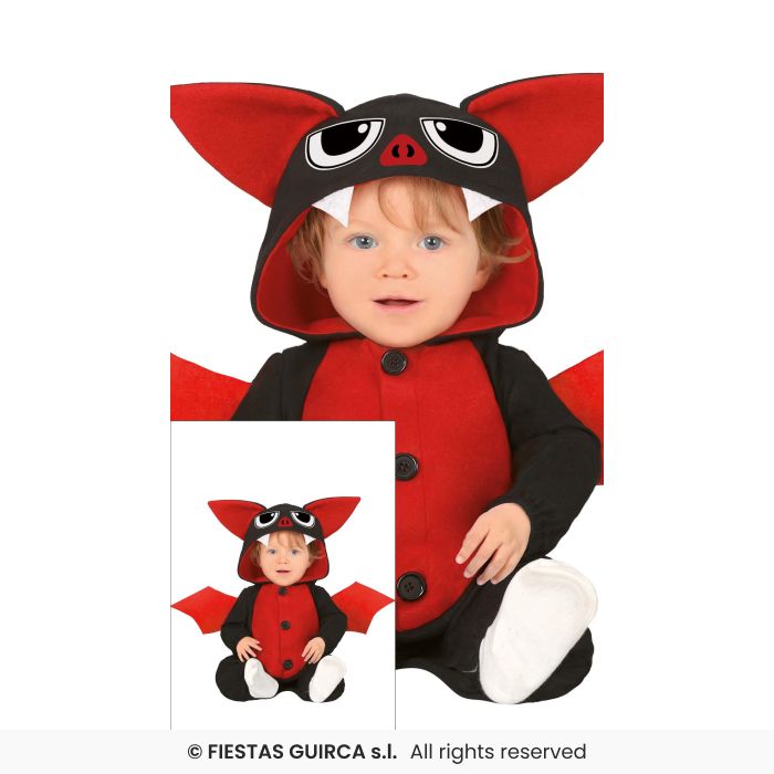 Red Devil Bat Costume Toddlers Outfit Halloween Fancy Dress Boys Girls Age 1-2
