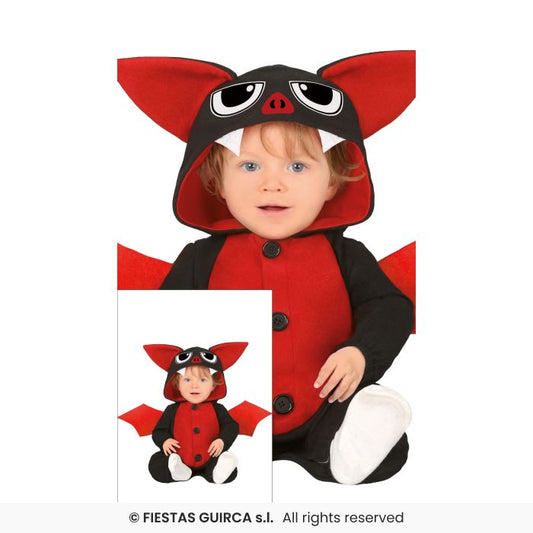 Red Devil Bat Costume Toddlers Outfit Halloween Fancy Dress Boys Girls Age 1-2