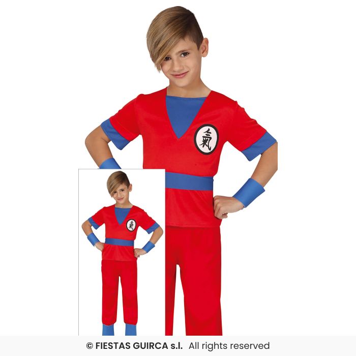 Red Ninja Costume Kids Martial Arts Samurai Fancy Dress Outfit Boys Girls Age 3-12