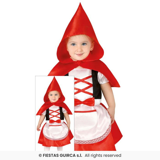 Red Riding Girls Fairytale Book Day Fancy Dress Costume Toddlers Outfit Age 1-3