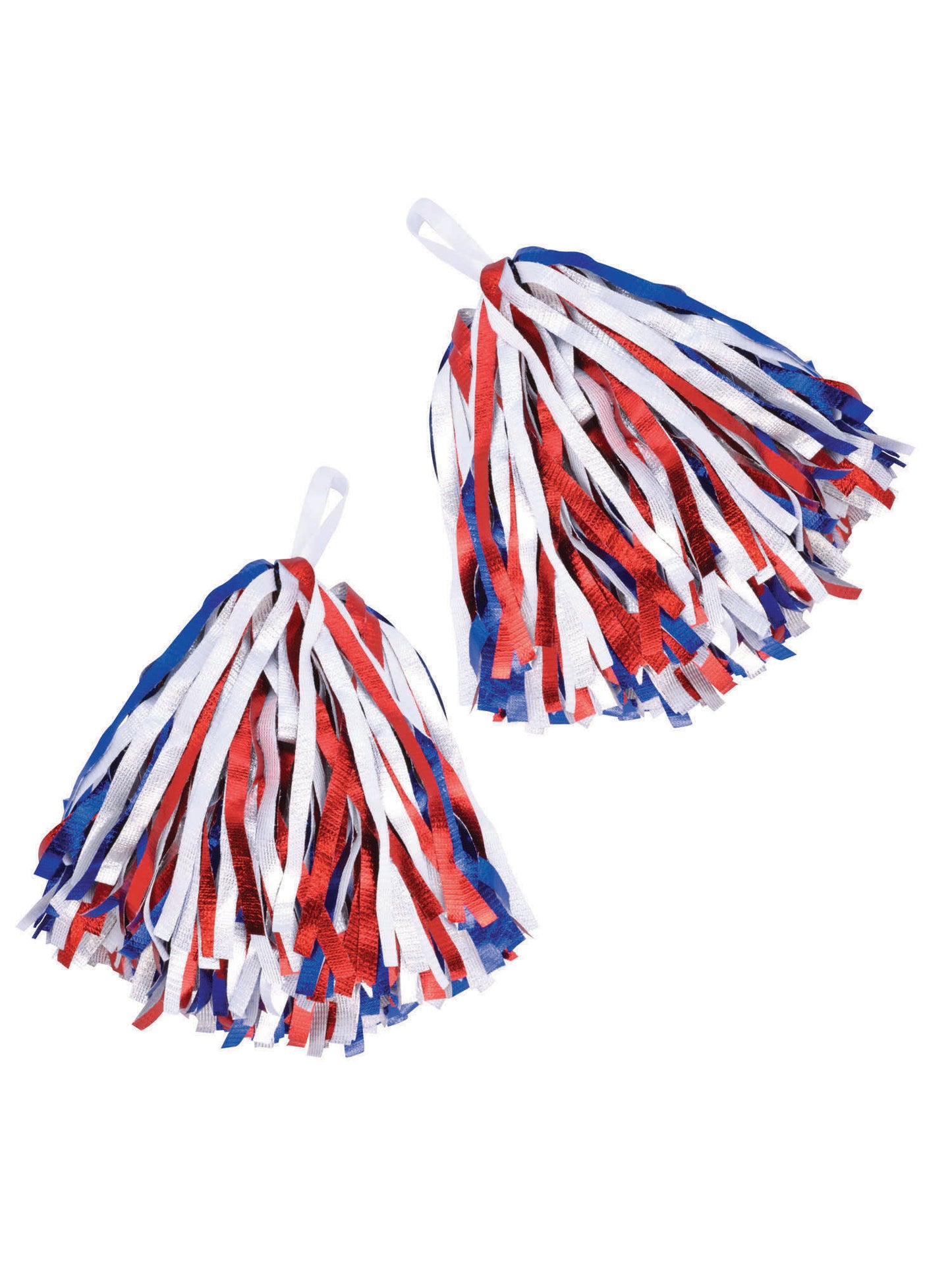 x 2 Pom Poms Cheerleader Dancing Deluxe Cheerleading Fancy Dress Accessory Kids Adults