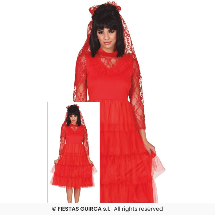 Red Wife Ladies Halloween Beetle Fancy Dress Costume Adults Outfit UK 8-16