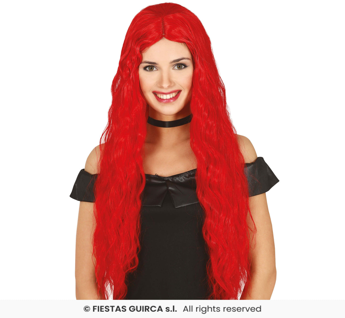 Long Wavy Wig Ladies Fancy Dress Costume Accessory Adults Red Blonde