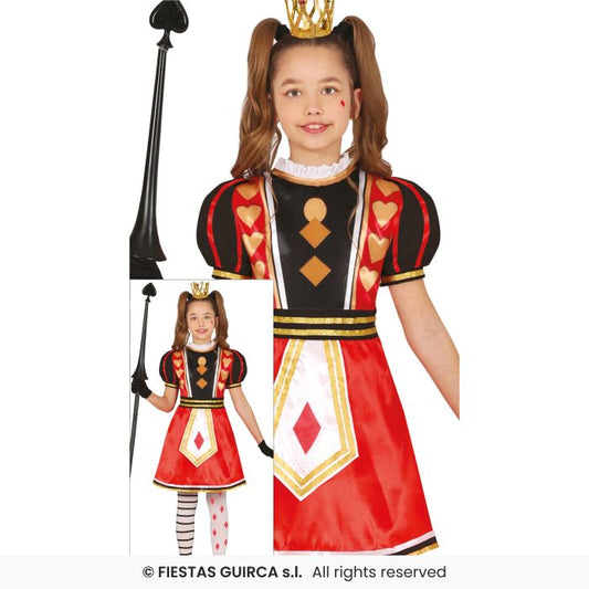 Queen Of Hearts Girls Childrens Fairytale Book Day Fancy Dress Costume Age 3-12