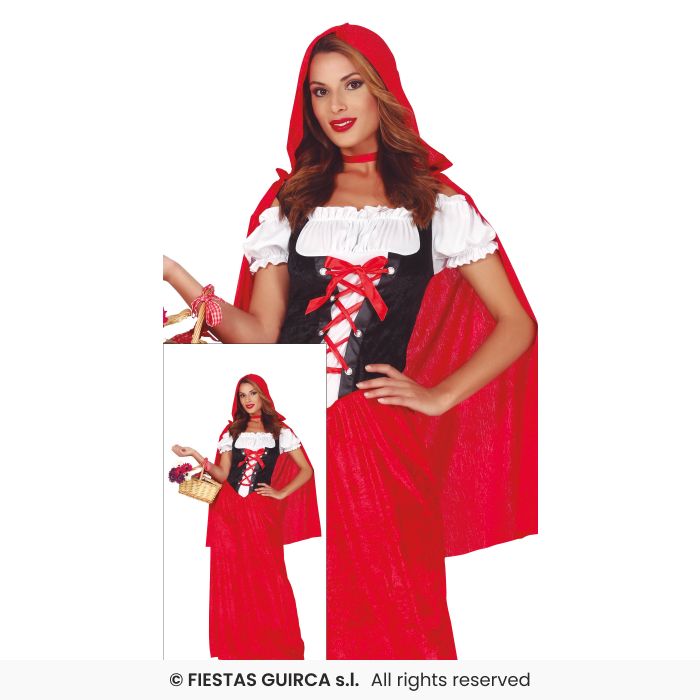 Little Red Riding Hood Ladies Fairytale Fancy Dress Costume UK 8-20