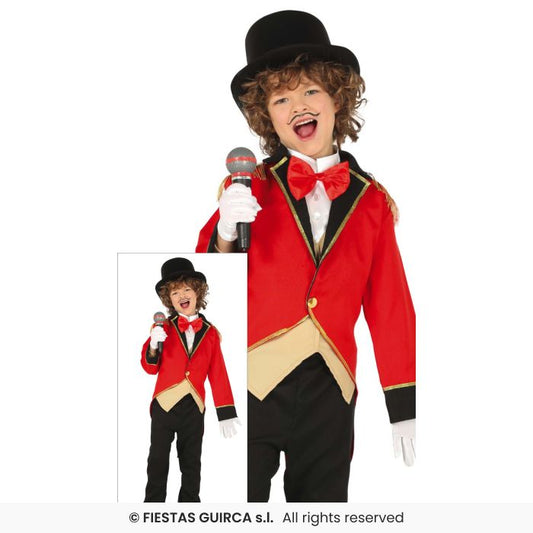 Circus Ringmaster Performance Kids Play Fancy Dress Costume Deluxe Age 3-12