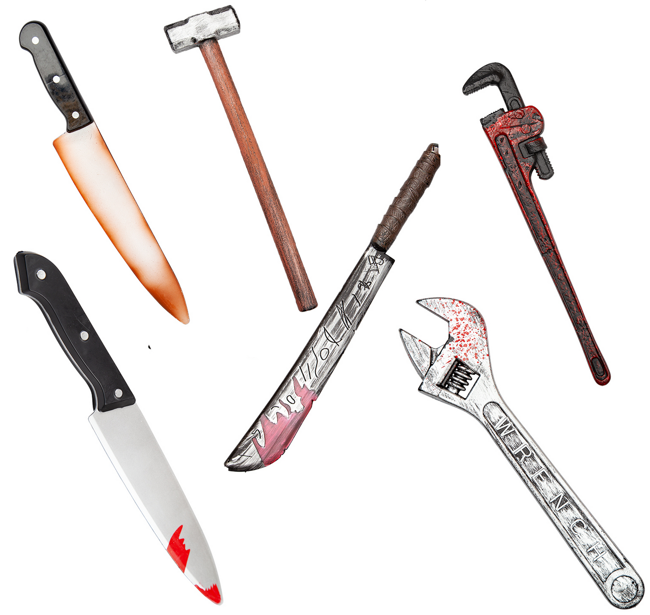 Bloody Weapons Knife Machette Halloween Fancy Dress Prop Killer Adults ...