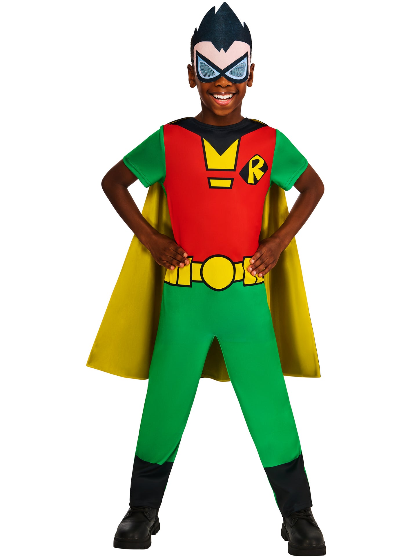 Teen Titans Go Robin Superhero Kids Book Day Fancy Dress Official Outfit Boys Girls