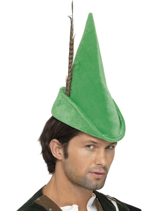 Green Hat Robin Hood Sherwood Story Book Fairytale Fancy Dress Accessory