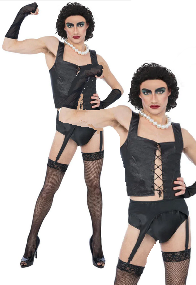 Rocky Horror Official Frank N Furter Fancy Dress Adults Costume Mens Ladies