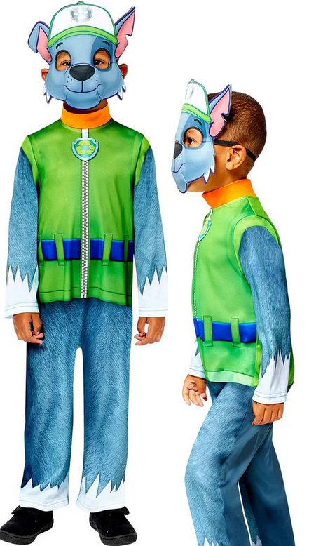 Paw Patrol Rocky Costume Toddlers Kids Official Fancy Dress Outfit Age 4-6