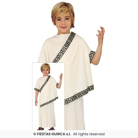 Roman Tunic Boy Costume Toga Greek Book Day Historical Fancy Dress Outfit Age 3-12