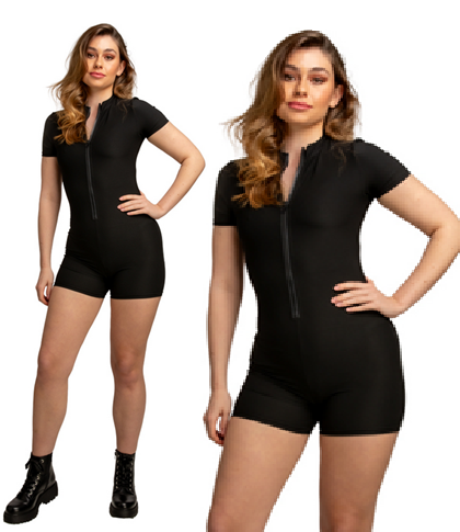 Ladies Black Romper Bodysuit Sexy Cop Police Offiicer Lara Video Game Fancy Dress Outfit