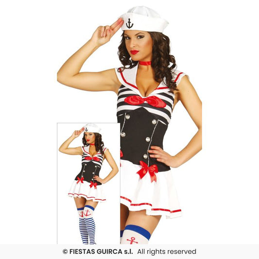 Sailor Costume Naughtical Naval Officer Sexy Adults Fancy Dress Outfit UK 8-18