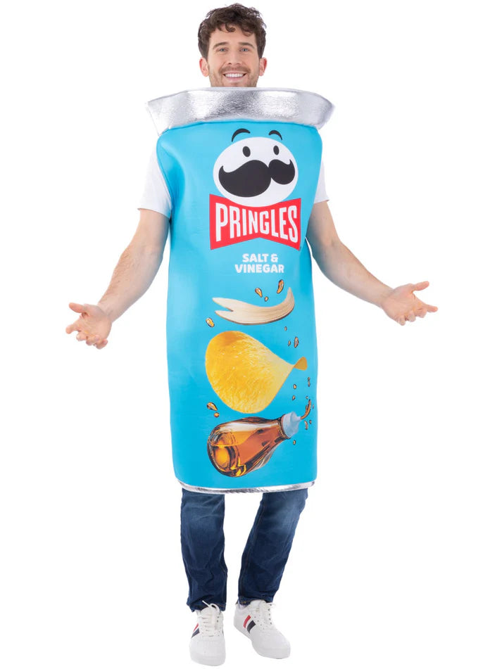 Pringles Tub Fancy Dress Novelty Stag Night Costume Adults Crisp Packet Outfit