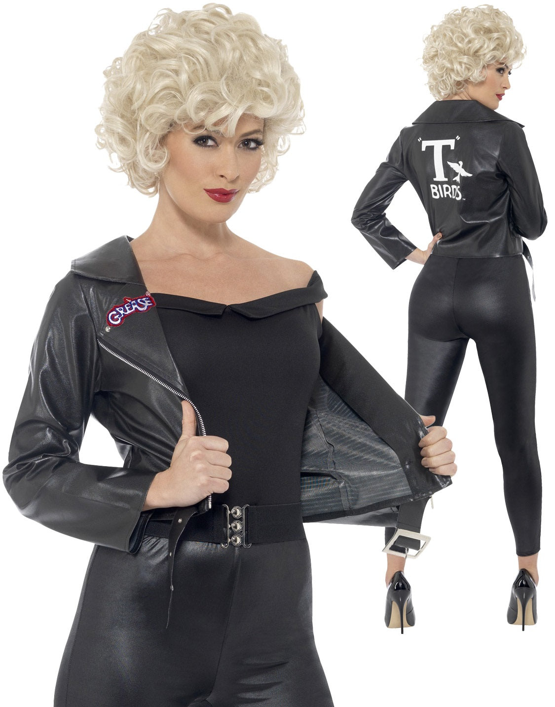 Ladies Sandy Grease Costume Last Scene 50s High School Fancy Dress UK ...