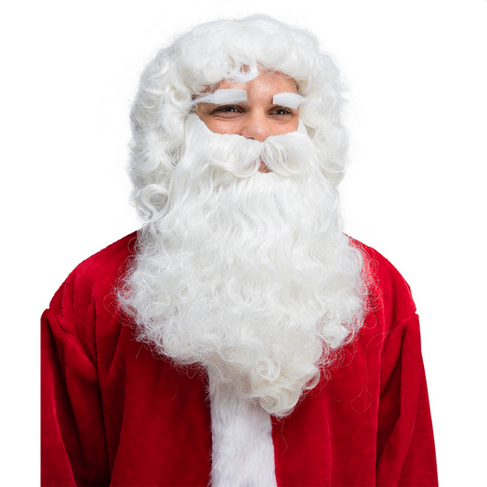 Super Deluxe Santa Wig  Beard & Eyebrows