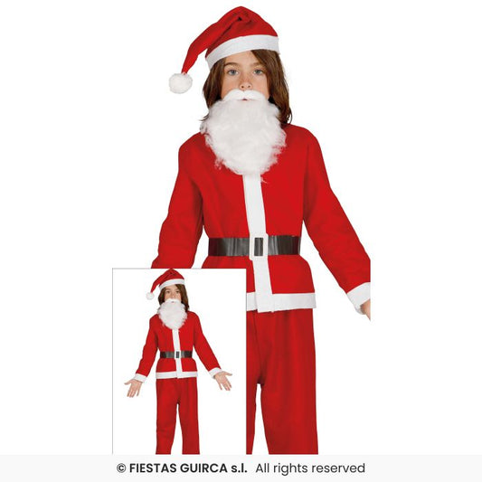 Boys Father Christmas Santa Claus Christmas Fancy Dress Costume Age 3-12