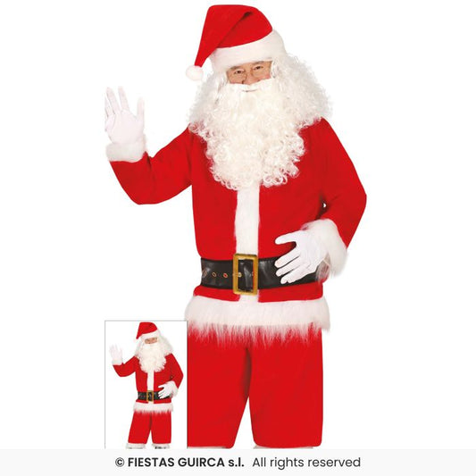 Luxury Santa Claus Father Christmas Fancy Dress Costume Mens Santas Grotto