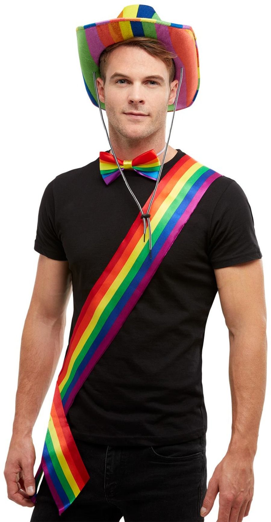 Rainbow Sash Adults Pride Fancy Dress Accessory Rainbow Mens Ladies