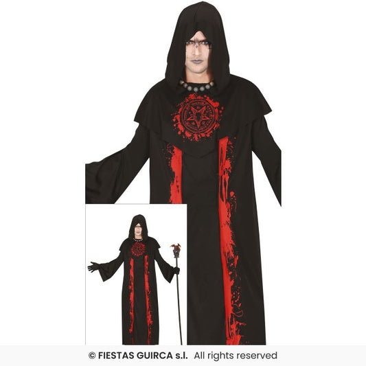 Satanic Ritual Master Mens Halloween Gothic Fancy Dress Costume Adults