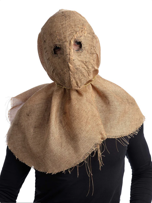 Burlap Hessian Scarecrow Sack Mask Adults Halloween Fancy Dress Mask
