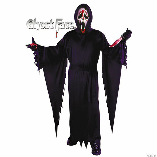 Ghost Face Bleeding Scream Costume Fun World Mask Adults Fancy Dress Halloween Outfit