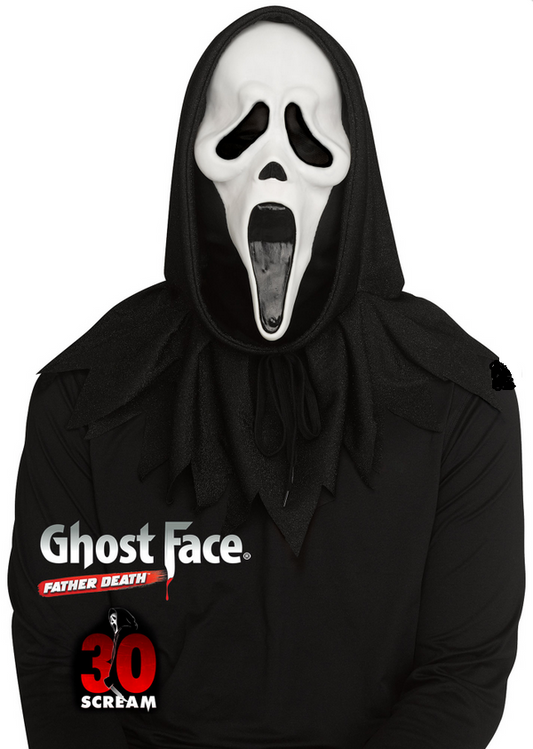 Ghost Face® 30th Anniversary Movie Mask Fun World Official Scream Mask Fancy Dress