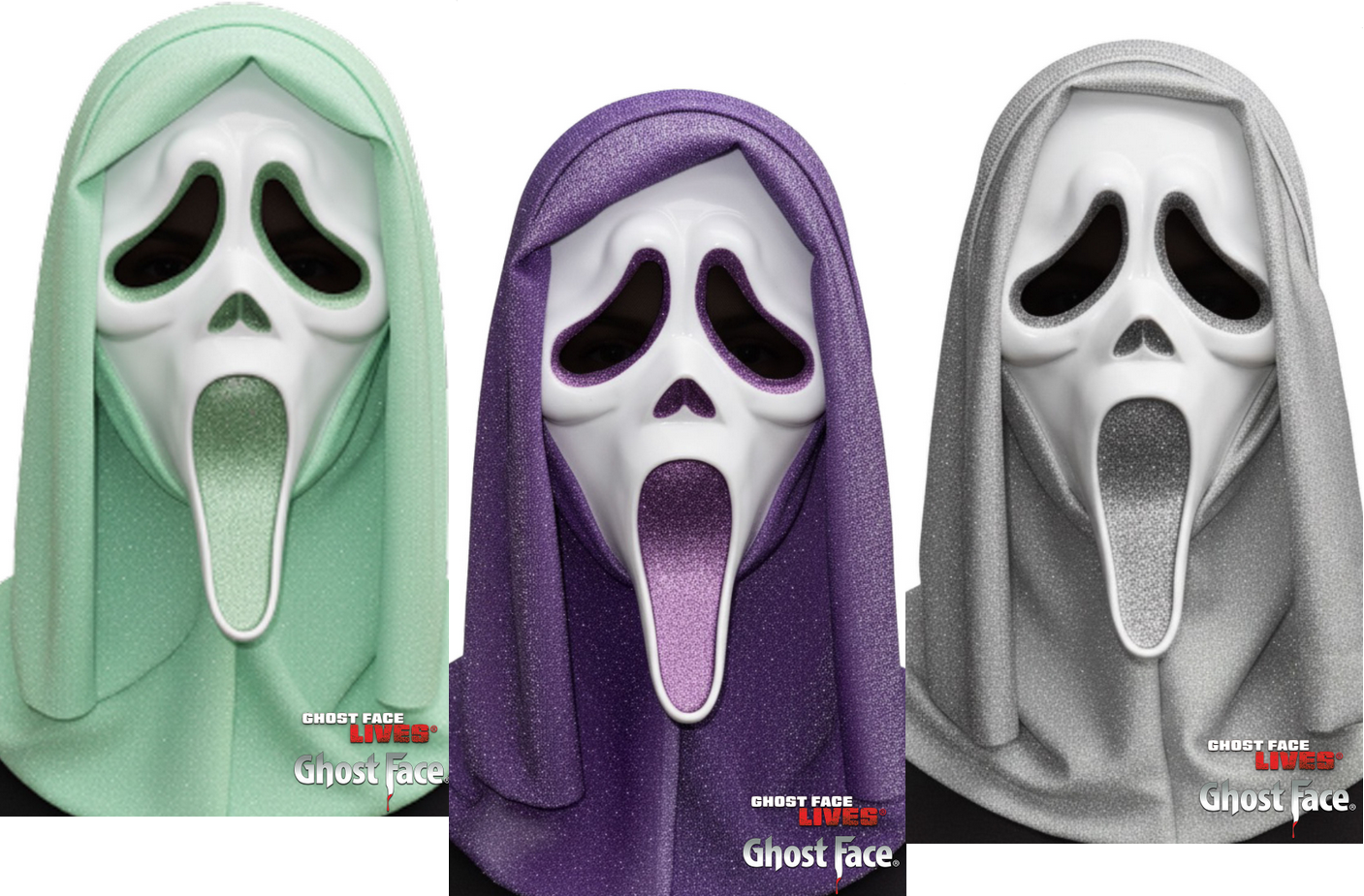 Ghost Face® Glitter Mask Fun World Scream Fancy Dress Mask Adults Fancy Dress